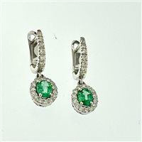 Orecchini DDonna Donna monet in Oro bianco Smeraldo 0.53 Ct JC2112/1 - JC2112/1